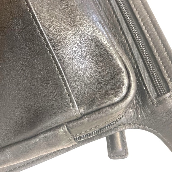 Coach vintage black leather Fanny pack bag - Picture 7 of 12